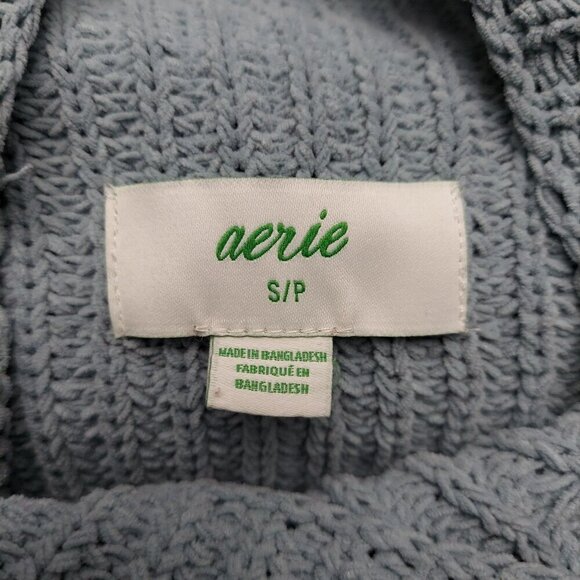 Aerie S/P Womens Blue Knit Turtleneck Sweater - Picture 2 of 3